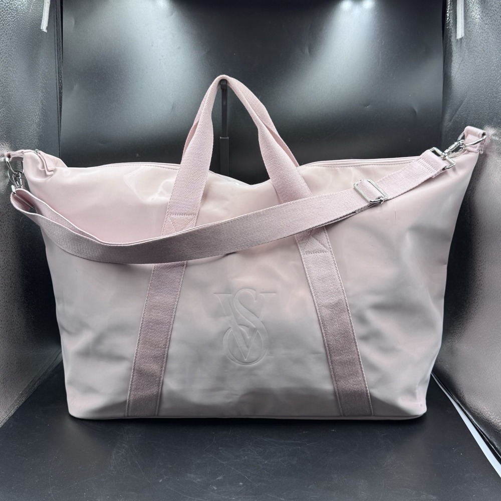 Victoria's Secret XL Blush Pink Weekender Duffle Bag Tote Convertible Crossbody